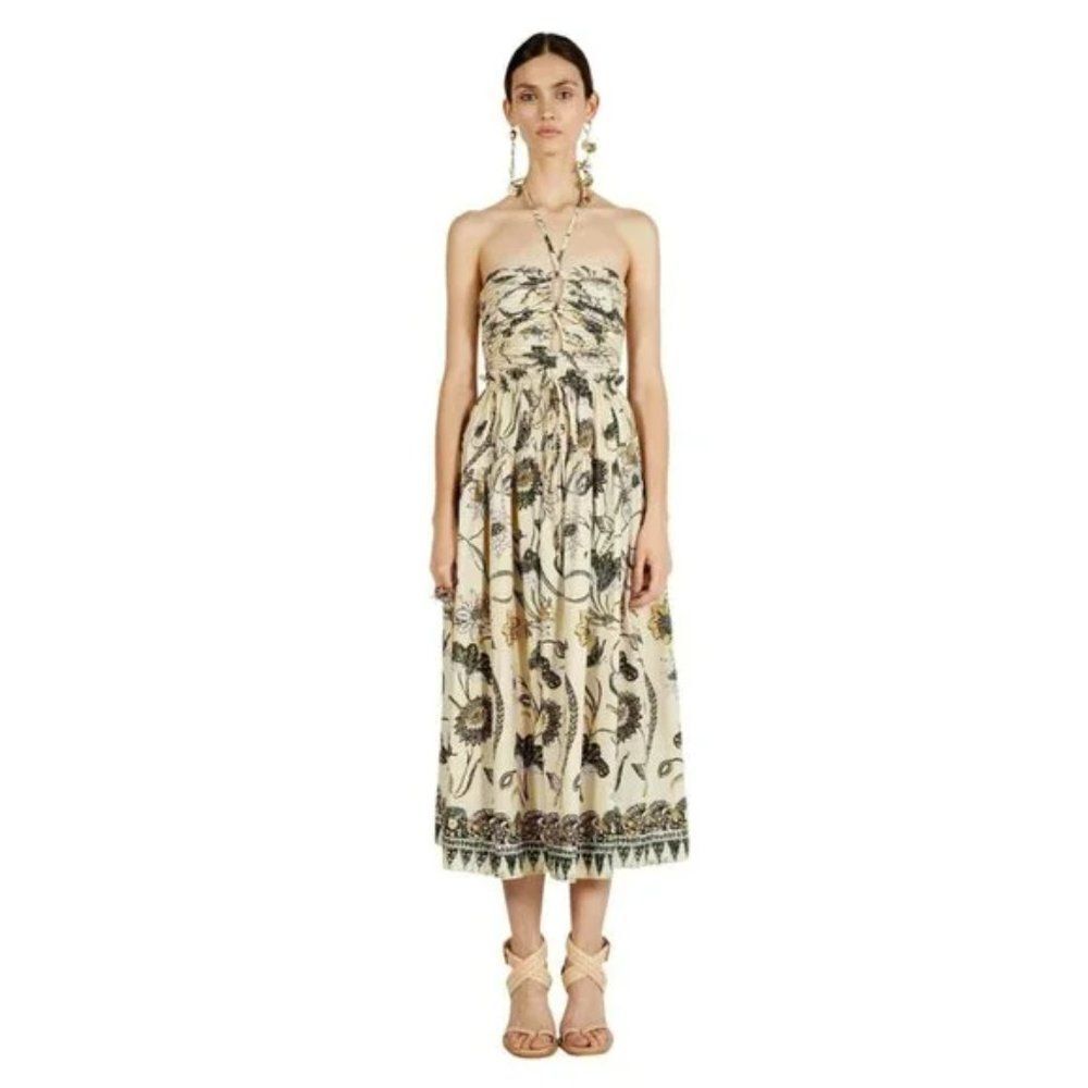 NWT Ulla Johnson Ella Floral Halter Midi Dress